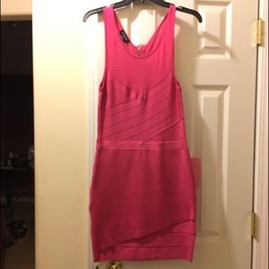 Bebe Pink Stretch Band Dress sz S/P